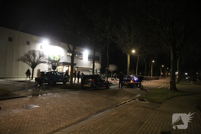 Auto op zijkant na ongeval