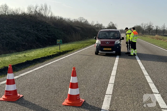 Kettingbotsing veroorzaakt verkeershinder op drukke weg