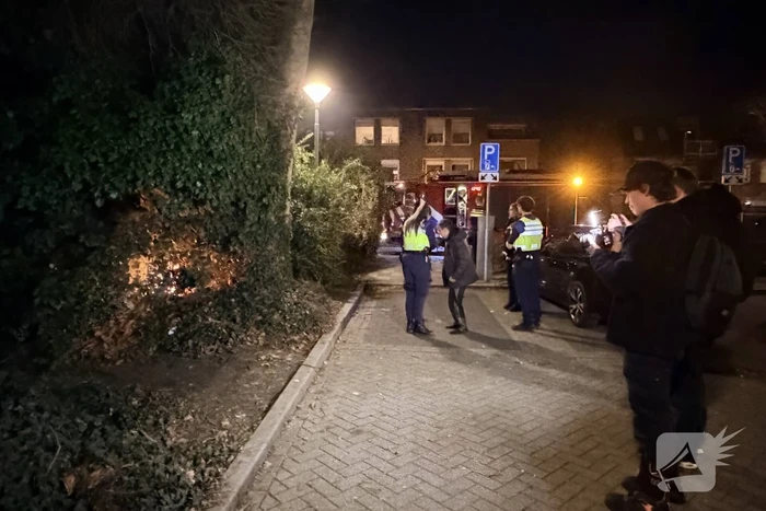Brand in boom vergt ingreep van de brandweer