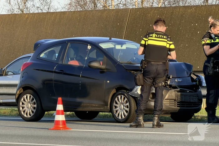 Kopstaartaanrijding zonder gewonden op drukke weg
