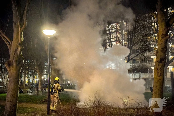 Brandweer ingezet voor brand in container