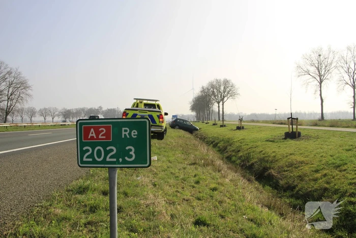 Bestuurder met alcohol belandt in sloot