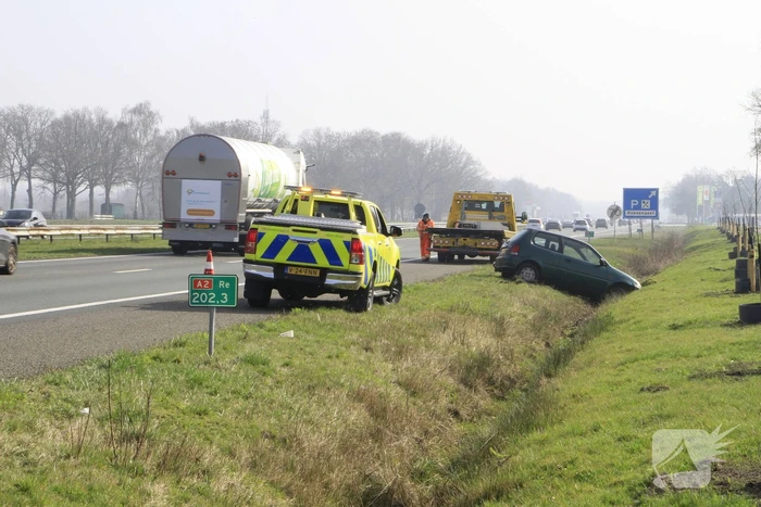 Bestuurder met alcohol belandt in sloot
