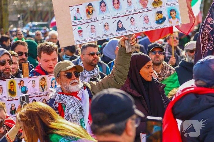 Demonstratie tegen oorlog in Iran