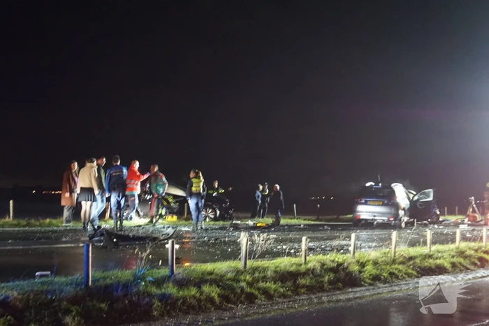 Ernstig ongeval met drie voertuigen