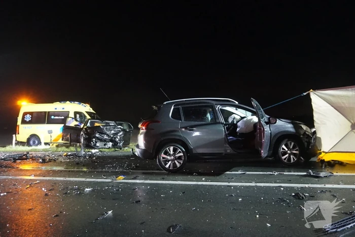 Ernstig ongeval met drie voertuigen