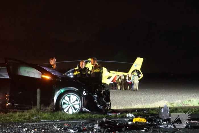 Ernstig ongeval met drie voertuigen
