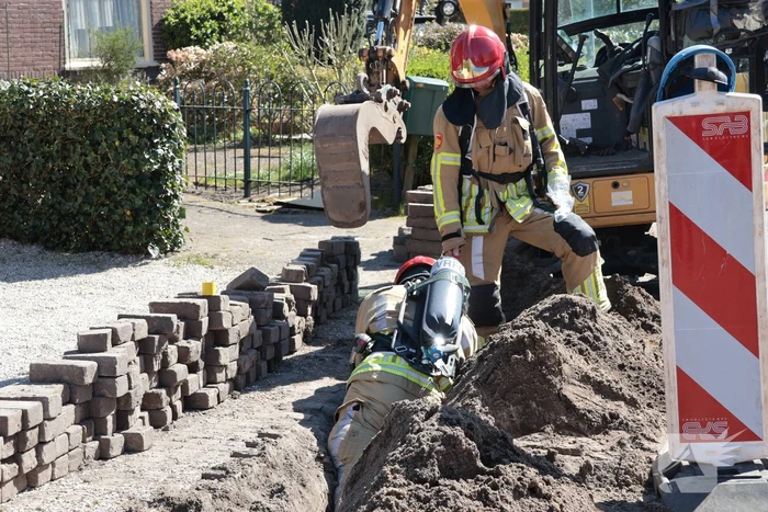 Gaslekkage tijdens graafwerkzaamheden