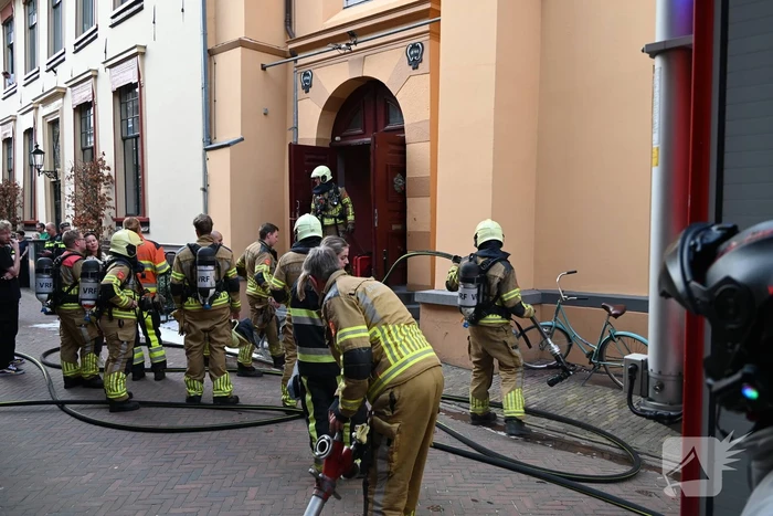 Bluswerkzaamheden na brand in pand