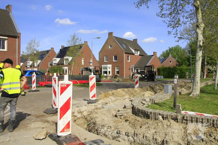 Gasleiding geraakt tijdens graafwerkzaamheden