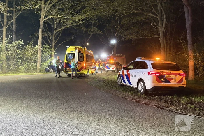 Auto botst tegen boom met gewonde