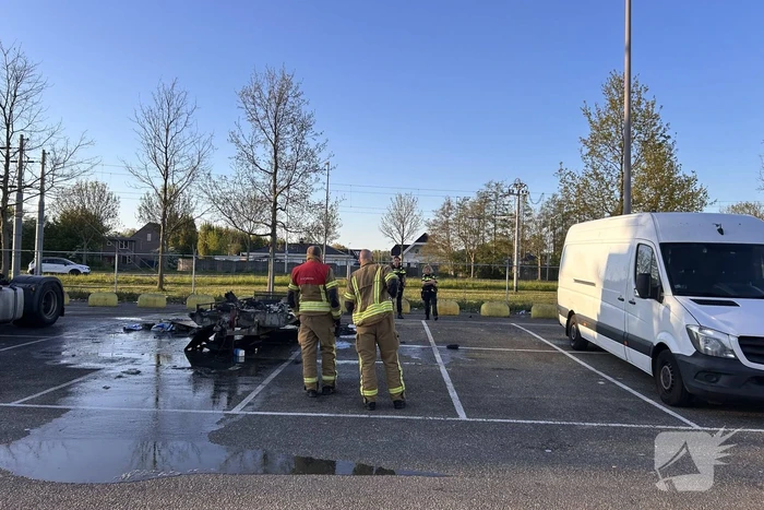 Brand in aanhangwagen geblust