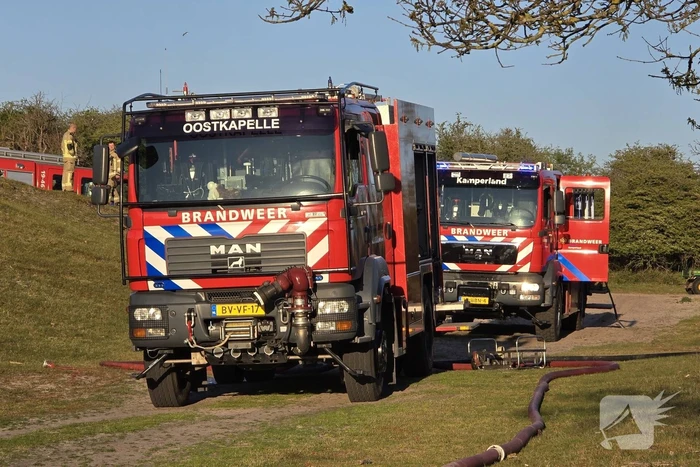 Oefening brandbestrijding in Vrouwenpolder