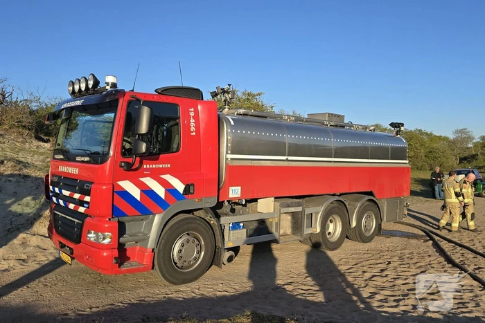 Oefening brandbestrijding in Vrouwenpolder