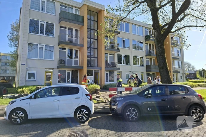 Brand op balkon van portiekwoning