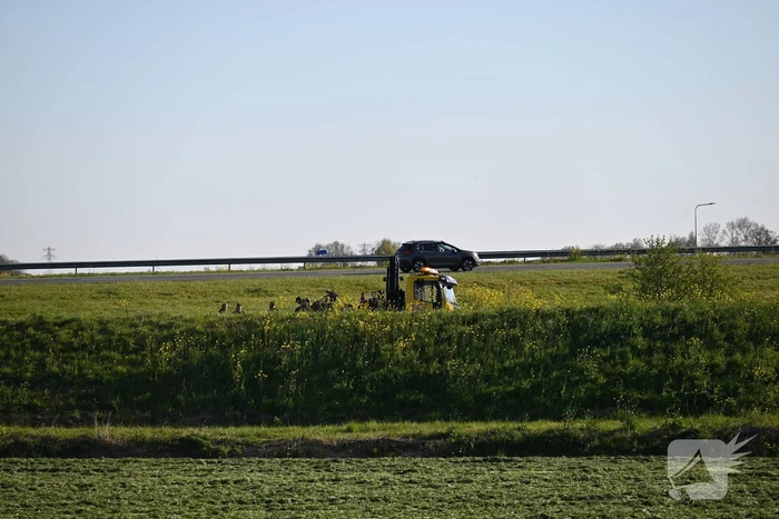 Motorrijder raakt van de weg