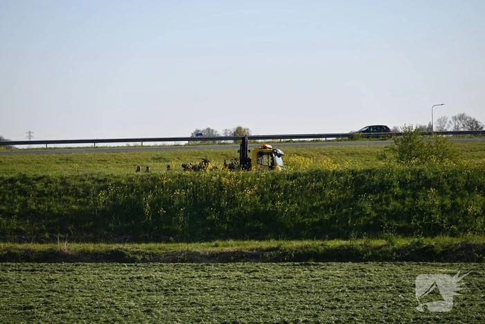 Motorrijder raakt van de weg