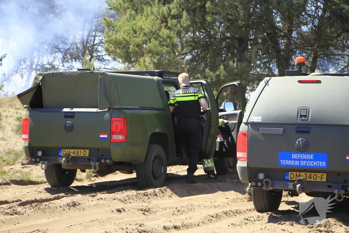 Heidebrand op oefenterrein Defensie snel opgeschaald