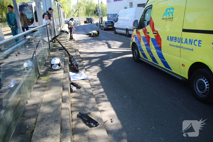 Ongeval tussen motorrijder en elektrische step leidt tot gewonden