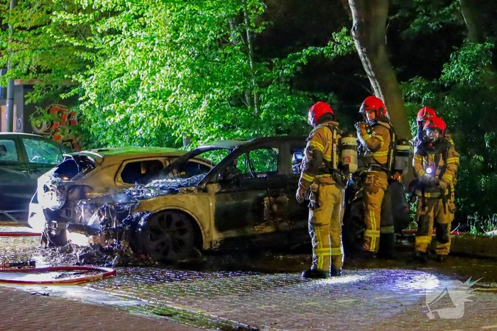 Twee geparkeerde auto's verwoest door brand