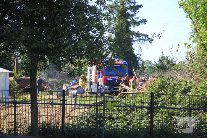 Buitenbrand veroorzaakt door vuurton