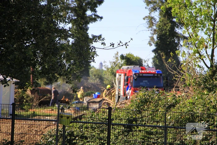 Buitenbrand veroorzaakt door vuurton
