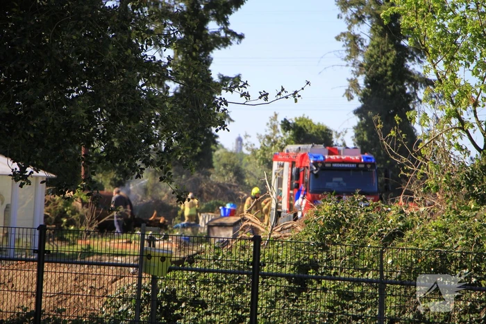 Buitenbrand veroorzaakt door vuurton