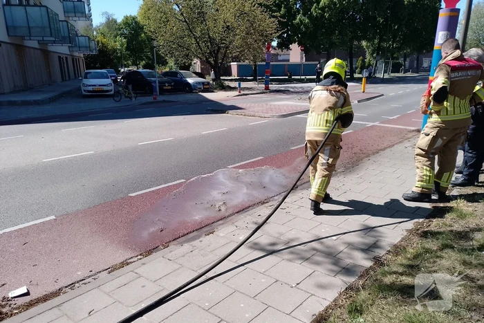 Brandweer blust smeulende boomzaden