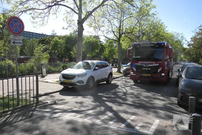 Brand in papiercontainer op schoolplein