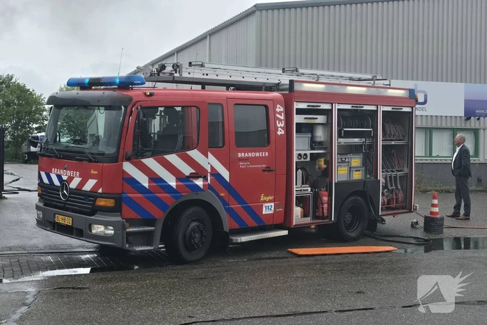 Brand ontdekt in houthandel