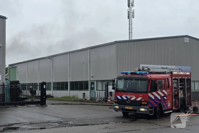 Brand ontdekt in houthandel