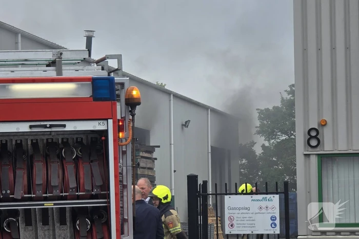 Brand ontdekt in houthandel