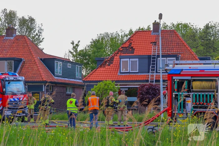 Brand op het dak van woning geblust