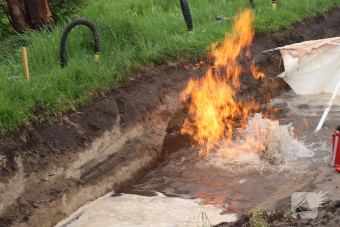 Gaslekkage veroorzaakt brand tijdens werkzaamheden