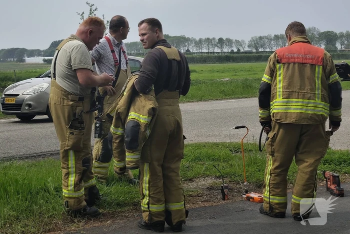 Onderzoek naar gaslucht in de straat