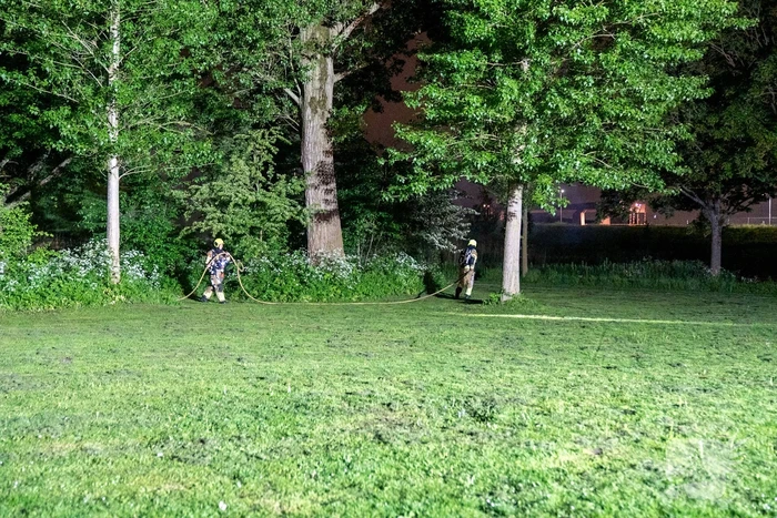 Brand in riet snel geblust