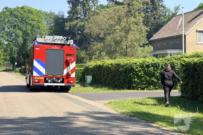 Buitenbrand in heg snel geblust