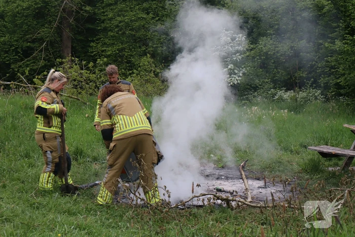 Brandende takken geblust door brandweer