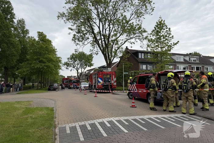 Gaslekkage leidt tot grote brandweeractie