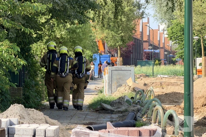 Gaslek tijdens graafwerkzaamheden veroorzaakt gevaarlijke situatie
