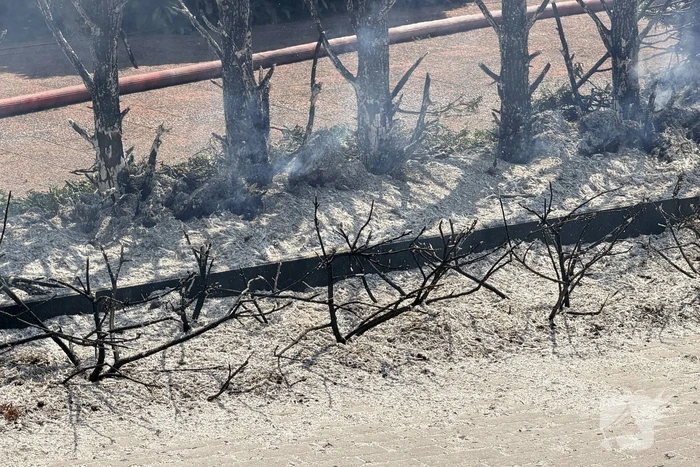Buitenbrand ontstaat tijdens onkruidbranden