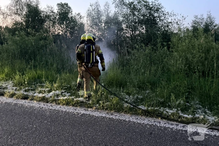 Buitenbrand langs fietspad