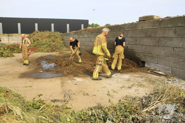 Buitenbrand veroorzaakt door hooibroei