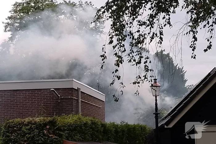 Brand in coniferen Haag veroorzaak flinke rookontwikkeling