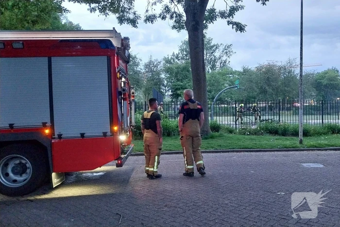 Scooter volledig verwoest door brand