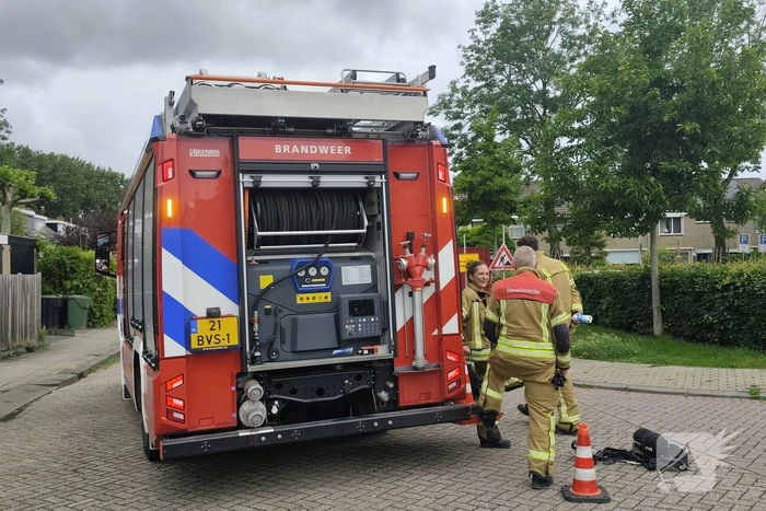Gas spuit uit kapotte leiding door werkzaamheden