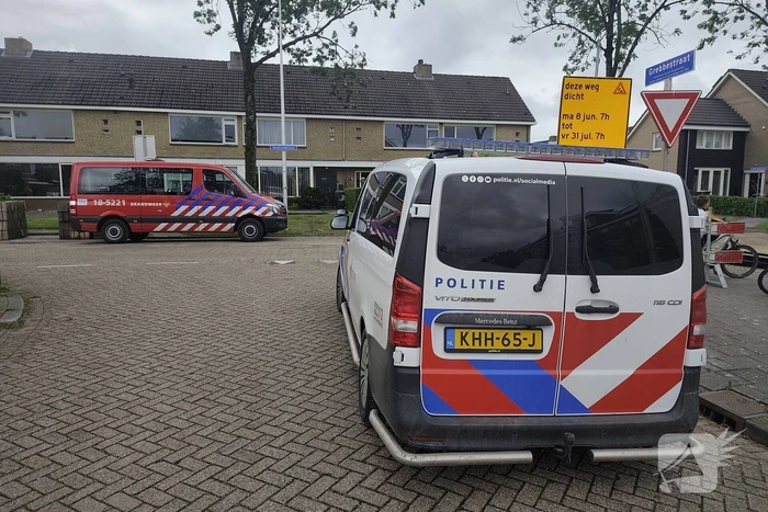 Gas spuit uit kapotte leiding door werkzaamheden