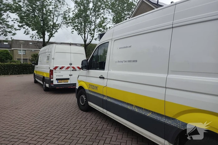 Gas spuit uit kapotte leiding door werkzaamheden