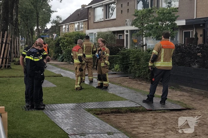 Gas spuit uit kapotte leiding door werkzaamheden