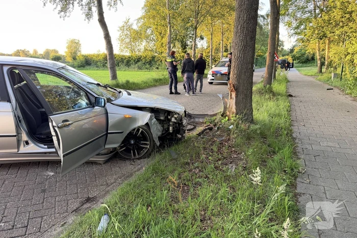 Auto botst op boom, één gewonde